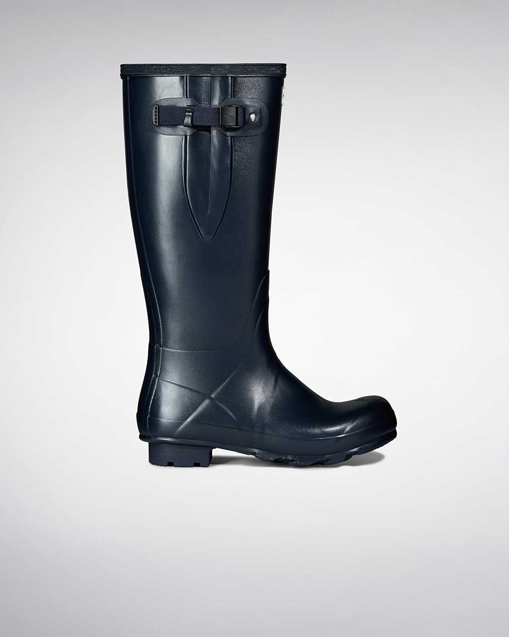 Hunter Norris Field Side Adjustable Men's Wellies NZ-94336G Navy